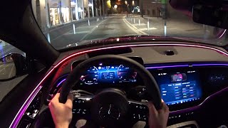 2024 Mercedes-Benz E450 T-Modell - city night drive | POV