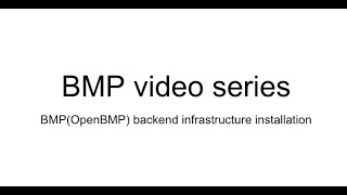 BMP(OpenBMP) backend infrastructure installation