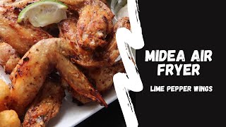 MAKING AIR FRYER LIME PEPPER WINGS | UNBOXING MIDEA DUAL ZONE AIR FRYER 1Time -- 2 Dish Meal Maker