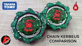 Chain Kerbeus Comparison | Takara Tomy vs Flame Brand | Beyblade Burst BU Comparison