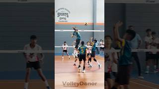 Amazing setting 😳and amazing shot😲. U14 School Boys 😱#volleyball #volley #volleydonor #viralvideo