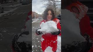 Will He Throw that at his Mom? Snow day!