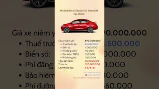 Attrage Cvt Premium giảm 50% thuế trước bạ. Tặng full phụ kiện xe #mitsubishi #attrage