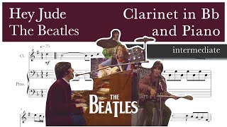 Hey Jude – The Beatles - clarinet and piano accompaniment sheet music (intermediate)