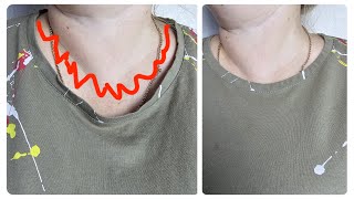 👕 Как быстро подтянуть растянутый ворот на футболке без швейной машины