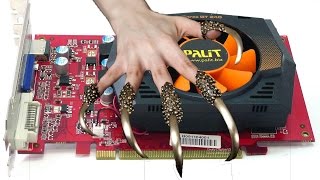 Ремонт видеокарты Palit GeForce GT 240 (восстановление дорожек)