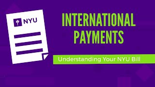 International Payments | Understanding Your NYU Bill