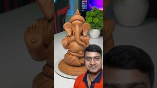 Ganesh ji making with Clay Two amazing Ganpati Bappa making easy Ganpati Bappa mory#shorts #trending