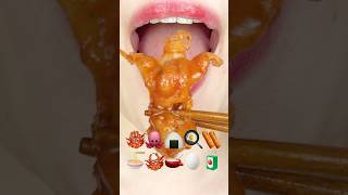 ASMR CHICKEN FEET EMOJI FOOD MUKBANG 닭발 이모지 먹방 (sped up)