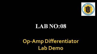 Op-Amp Differentiator (Lab Demonstration)