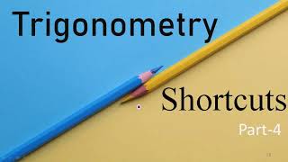 4 .Trigonometry Shortcuts || Simple Tricks || ECET Maths