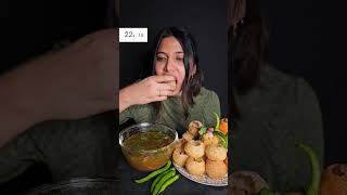 1 MIN 20 SPICY PANI PURI CHALLENGE | GOLGAPPA ASMR ghupchup #puchka #shortvideo #shorts #indianfood