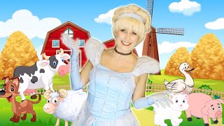 PRINCESS Cinderella Old MacDonald Had a Farm | Princess Playhouse Nursery Rhymes and Kids Songs