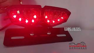 FARO DE STOP LED CON LUCES DE CRUCE UNIVERSAL PARA MOTOCICLETAS