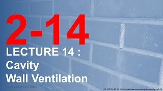 14 Ventilation of cavity walls