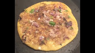 ONION TOPPED MAKI KI ROTI WITH A TWIST OF UTTAPAM | CORN MEAL/RAVA UTTAPAM | प्याज़ वाली मक्की रोटी