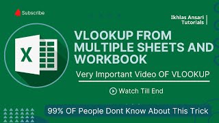 Vlookup From Multiple Sheets | Vlookup With Multiple Workbook | Vlookup Formals | Excel Tutorials.