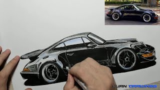 🔴 Aula de como Colorir um Carro (Porsche 911 Black)