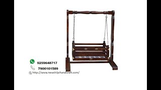 Shilpi Wooden Handmade Wood Cradle/Wooden Baby Product by Shilpi Handicraft