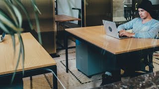 All my different sitting desk positions to keep mobile