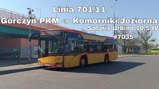 Познань Линия № 701/11 Направоение Komorniki/Jeziorna.Solaris Urbino 10.5 IV #7035