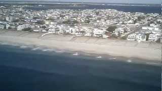 Aerial Video of L.B.I with Dolphins swimming