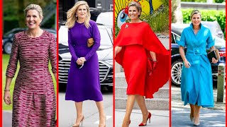 Queen Maxima Most Elegant Dresses design #royalfamily