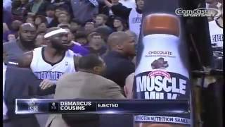 DeMarcus Cousins EXPLODED & EJECTED VS Houston Rockets   February 25th, 2014