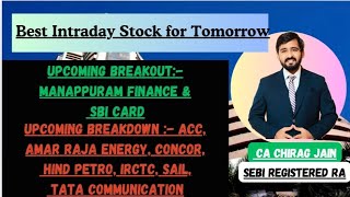 Best Intraday Stocks for Tomorrow | Nifty Prediction for Tomorrow | ACC, Sail, Irctc & Many More