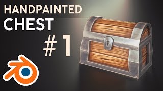 Handpainted Chest 3D Model | Speed Modeling & Painting | Game Asset Blender