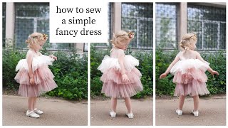 how to sew a simple flower girl  Dress patterns for girls Tutu pattern Fancy dress for little girl