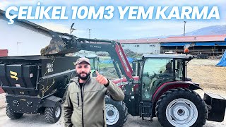 YENİ YEM KARMA İLE İLK DENEYİM / ÇELİKEL 10m3 YEM KARMA MAKİNASI