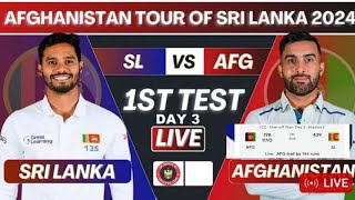 live match today||Afghanistan vs Sri Lanka first test match 2nd day live||AFG Vs SL live match 2024