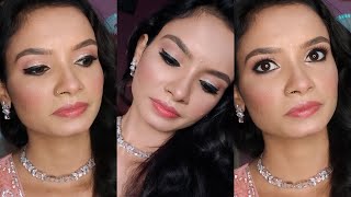 Professionally Done Party Makeup At Home / Self Party Makeup For Beginners / Glowy Base #makeup