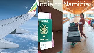 Travel Vlog| Flying back to Namibia🇳🇦after two years| You won't believe who I met on the plane!!