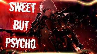 【NIGHTCORE】-  Sweet but Psycho (Rock Version)+(Lyrics) // Sped up