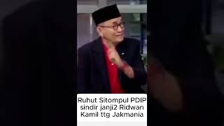 Ruhut Sitompul PDIP sindir Ridwan Kamil janji2 tentang Jakmania