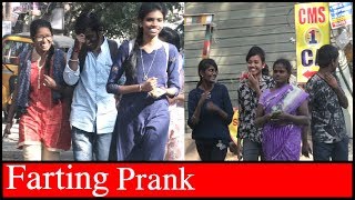 Funny farting prank on girls l telugu pranks l bsk pranks