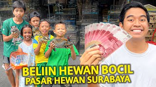 BELIIN HEWAN KE BOCIL RANDOM YANG ADA DI PASAR BURUNG BRATANG SURABAYA! HEBOH BANGET!