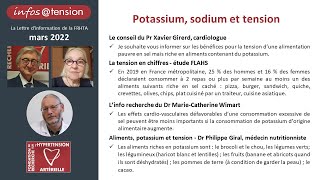 La consommation d'aliments riches en sel caché - La tension en chiffres - Pr Xavier Girerd