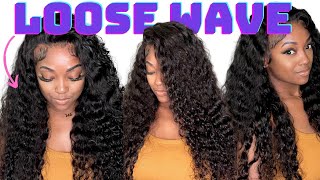 Get Gorgeous and Thick Hair! Installing a 13x4 Frontal Loose Wave Wig - 26In | ft. Arabella Hair