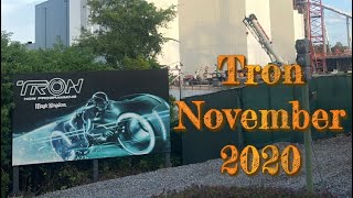 Tron Rollercoaster Construction November 2020