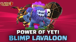 Th13 Yeti Blimp Queen Charge Lavaloon Attack | Qc Lalo With Yeti Blimp Th14 | Clash Of Clash