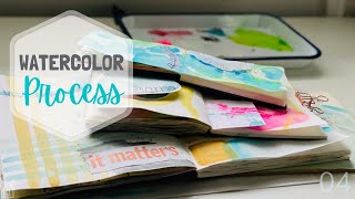 WATERCOLOR PROCESS 04 : Paint with Me : Simple Watercolor Ideas for Beginners : Sketchbook Process