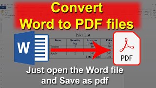 How to Convert Microsoft Word to PDF