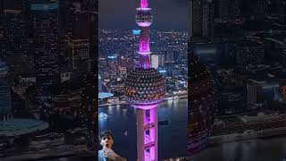 Shanghai night view are amazing #shanghai #trending #music #travel #beautiful #skytower #skywalk