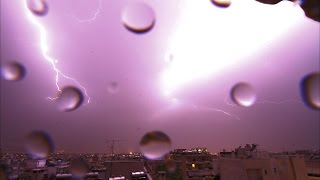 Time-lapse of electrical storm over Athens Sept - 21st 2015