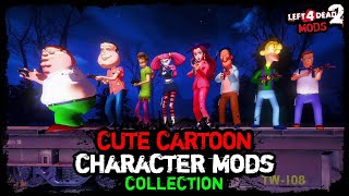 Left 4 Dead 2 cute cartoon chacrater mods collection #l4d #coop #เอาชีวิตรอด #gaming #mods