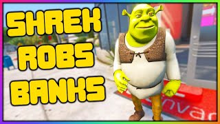 GTA 5 RP - SHREK ROBS BANKS and TROLLS COPS