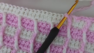 Very easy crochet baby blanket model